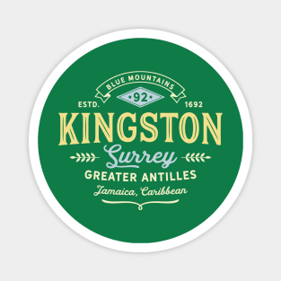 Kingston Jamaica vintage logo Magnet